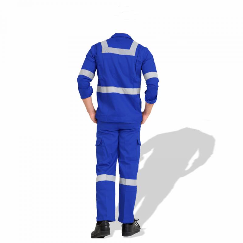 pr twill cotton coverall dark blue back